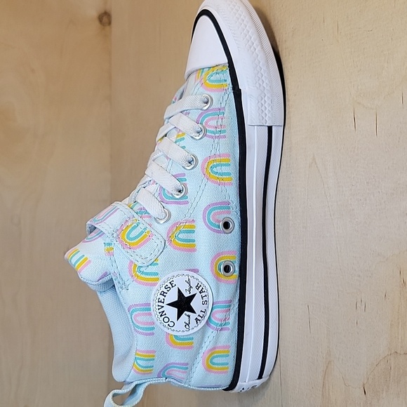 Converse Chuck Taylor All Star Rainbow Canvas Youth Athletic Sneakers - Picture 1 of 10